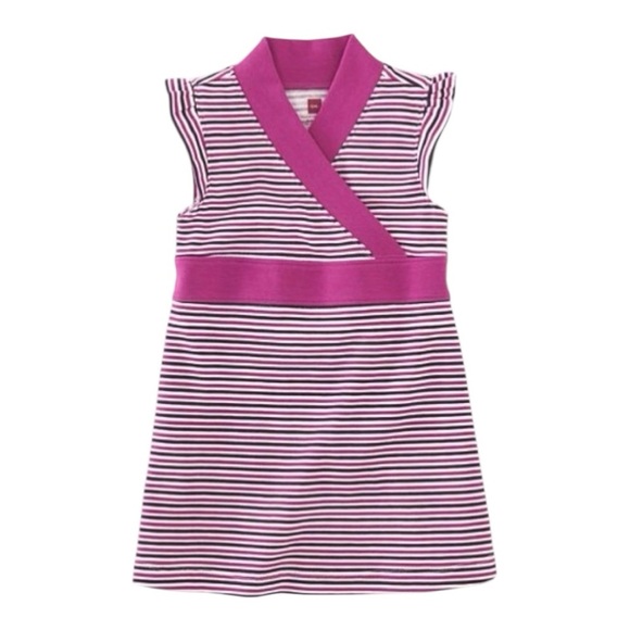 Tea Girls Stripe Dress XS 3-6 Months - Picture 1 of 6